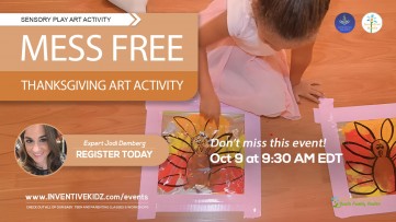 Sensory Activity - Mess Free Thanksgiving Art Activity